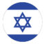 Circle flag vector of Israel on white background.